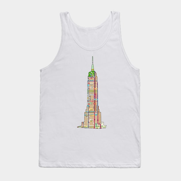 Empire State Building Tank Top by Hook Ink